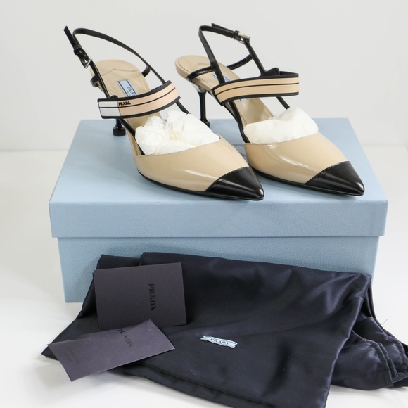Prada Slingback Kitten Heel 38 Sandal Pump - Picture 3 of 7